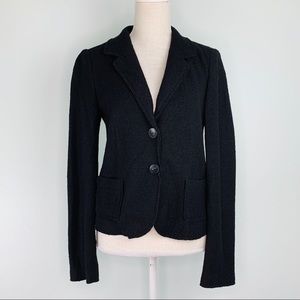 J.Jill Beautiful Black Textured Wool Blend Suit Jacket Sz XS
